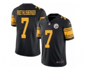 Youth Nike Pittsburgh Steelers #7 Ben Roethlisberger Limited Black Rush NFL Jersey