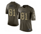Youth Nike Pittsburgh Steelers #81 Jesse James Limited Green Salute to Service NFL Jersey