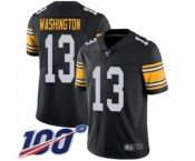 Youth Pittsburgh Steelers #13 James Washington Black Alternate Vapor Untouchable Limited Player 100th Season Football Jersey