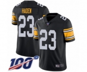 Youth Pittsburgh Steelers #23 Joe Haden Black Alternate Vapor Untouchable Limited Player 100th Season Football Jersey