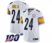 Youth Pittsburgh Steelers #24 Benny Snell Jr. White Vapor Untouchable Limited Player 100th Season Football Jersey