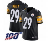 Youth Pittsburgh Steelers #29 Kam Kelly Black Team Color Vapor Untouchable Limited Player 100th Season Football Jersey