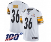 Youth Pittsburgh Steelers #36 Jerome Bettis White Vapor Untouchable Limited Player 100th Season Football Jersey