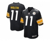 nike youth nfl jerseys pittsburgh steelers #11 wheaton black[nike]
