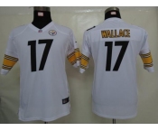 nike youth nfl jerseys pittsburgh steelers #17 wallace white[nike]
