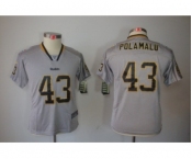 nike youth nfl jerseys pittsburgh steelers #43 polamalu grey[nike lights out]