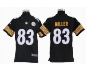 nike youth nfl jerseys pittsburgh steelers #83 heath miller black[nike]