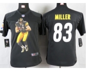 nike youth nfl jerseys pittsburgh steelers #83 heath miller black[portrait fashion]