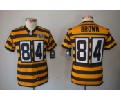 nike youth nfl jerseys pittsburgh steelers #84 brown yellow-black[nike limited team 80 anniversary]