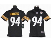 nike youth nfl jerseys pittsburgh steelers #94 timmons black[nike]