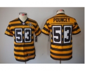 nike youth pittsburgh steelers #53 pouncey throwback yellow-black[nike limited team 80 anniversary]
