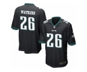 Men Nike Philadelphia Eagles #26 Jaylen Watkins Game Black Alternate NFL Jersey