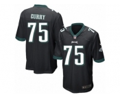 Men's Nike Philadelphia Eagles #75 Vinny Curry Game Black Alternate NFL Jersey