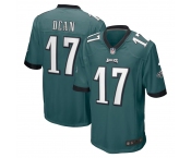 Men's Philadelphia Eagles #17 Nakobe Dean Game Green Football Jersey