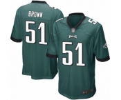 Men's Philadelphia Eagles #51 Zach Brown Game Midnight Green Team Color Football Jersey