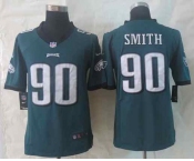 nike nfl jerseys philadelphia eagles #90 smith green[nike limited]