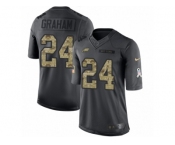 Men Nike Philadelphia Eagles #24 Corey Graham Limited Black 2016 Salute to Service NFL Jersey