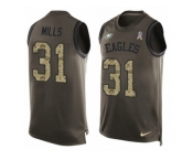 Men Nike Philadelphia Eagles #31 Jalen Mills Limited Green Salute to Service Tank Top NFL Jersey Men Nike Philadelphia Eagles #31 Jalen Mills Limited Green Salute to Service Tank Top NFL Jersey