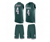 Men Nike Philadelphia Eagles #4 Jake Elliott Limited Midnight Green Tank Top Suit NFL Jersey