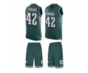 Men Nike Philadelphia Eagles #42 Chris Maragos Limited Midnight Green Tank Top Suit NFL Jersey