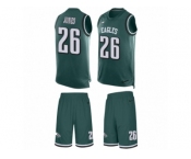 Men's Nike Philadelphia Eagles #26 Sidney Jones Limited Midnight Green Tank Top Suit NFL Jersey