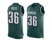 Men's Nike Philadelphia Eagles #36 Dwayne Gratz Limited Midnight Green Player Name & Number Tank Top NFL Jersey