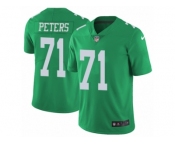 Men's Nike Philadelphia Eagles #71 Jason Peters Limited Green Rush NFL Jersey