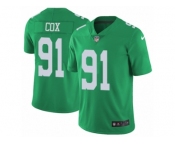 Men's Nike Philadelphia Eagles #91 Fletcher Cox Limited Green Rush NFL Jersey
