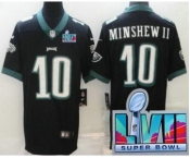 Men's Philadelphia Eagles #10 Gardner Minshew II Limited Black Super Bowl LVII Vapor Jersey