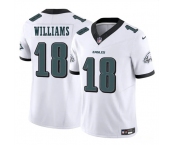 Men's Philadelphia Eagles #18 Avery Williams White 2024 New F.U.S.E. Vapor Untouchable Limited Football Stitched Jersey