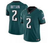 Men's Philadelphia Eagles #2 Jahan Dotson Green 2025 New F.U.S.E. Vapor Untouchable Limited Football Stitched Jersey