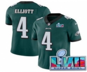 Men's Philadelphia Eagles #4 Jake Elliott Limited Green Super Bowl LVII Vapor Jersey