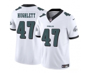 Men's Philadelphia Eagles #47 Charley Hughlett White 2025 New F.U.S.E. Vapor Untouchable Limited Football Stitched Jersey
