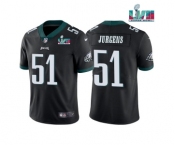 Men's Philadelphia Eagles #51 Cam Jurgens Black Super Bowl LVII Vapor Untouchable Limited Stitched Jersey