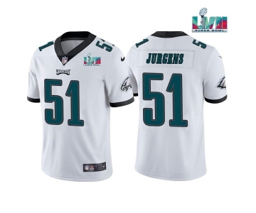 Men's Philadelphia Eagles #51 Cam Jurgens White Super Bowl LVII Vapor Untouchable Limited Stitched Jersey