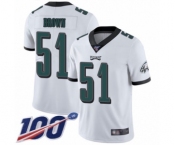 Men's Philadelphia Eagles #51 Zach Brown White Vapor Untouchable Limited Player 100th Season Football Jersey