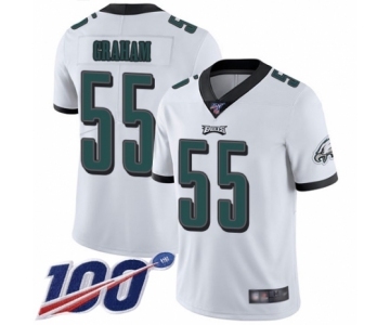 Men's Philadelphia Eagles #55 Brandon Graham White Vapor Untouchable Limited Player 100th Season Football Jersey