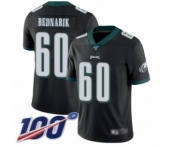 Men's Philadelphia Eagles #60 Chuck Bednarik Black Alternate Vapor Untouchable Limited Player 100th Season Football Jersey