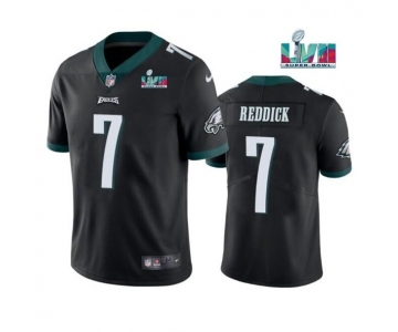 Men's Philadelphia Eagles #7 Haason Reddick Black Super Bowl LVII Patch Vapor Untouchable Limited Stitched Jersey