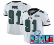 Men's Philadelphia Eagles #91 Fletcher Cox Limited White Super Bowl LVII Vapor Jersey