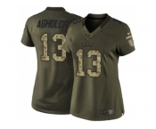 Women Nike Philadelphia Eagles #13 Nelson Agholor Green Stitched NFL Limited 2015 Salute to Service Jersey