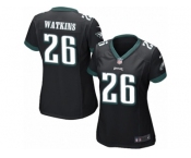 Women Nike Philadelphia Eagles #26 Jaylen Watkins Game Black Alternate NFL Jersey