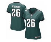Women Nike Philadelphia Eagles #26 Jaylen Watkins Game Midnight Green Team Color NFL Jersey
