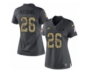 Women Nike Philadelphia Eagles #26 Jaylen Watkins Limited Black 2016 Salute to Service NFL Jersey