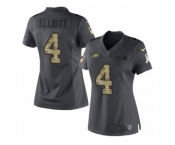 Women Nike Philadelphia Eagles #4 Jake Elliott Limited Black 2016 Salute to Service NFL Jersey