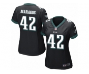 Women Nike Philadelphia Eagles #42 Chris Maragos Game Black Alternate NFL Jersey Women Nike Philadelphia Eagles #42 Chris Maragos Game Black Alternate NFL Jersey