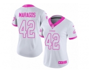 Women Nike Philadelphia Eagles #42 Chris Maragos Limited White Pink Rush Fashion NFL Jersey Women Nike Philadelphia Eagles #42 Chris Maragos Limited White Pink Rush Fashion NFL Jersey
