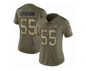 Women Nike Philadelphia Eagles #55 Brandon Graham Limited Olive Camo 2017 Salute to Service NFL Jersey