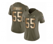 Women Nike Philadelphia Eagles #55 Brandon Graham Limited Olive Gold 2017 Salute to Service NFL Jersey