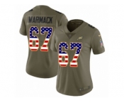 Women Nike Philadelphia Eagles #67 Chance Warmack Limited Olive USA Flag 2017 Salute to Service NFL Jersey